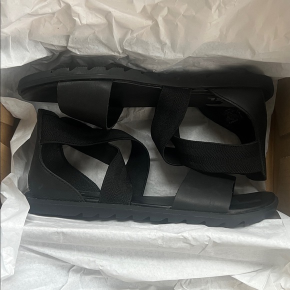 New In Box Sorel Black Ella II Women's Sandal - Picture 3 of 7